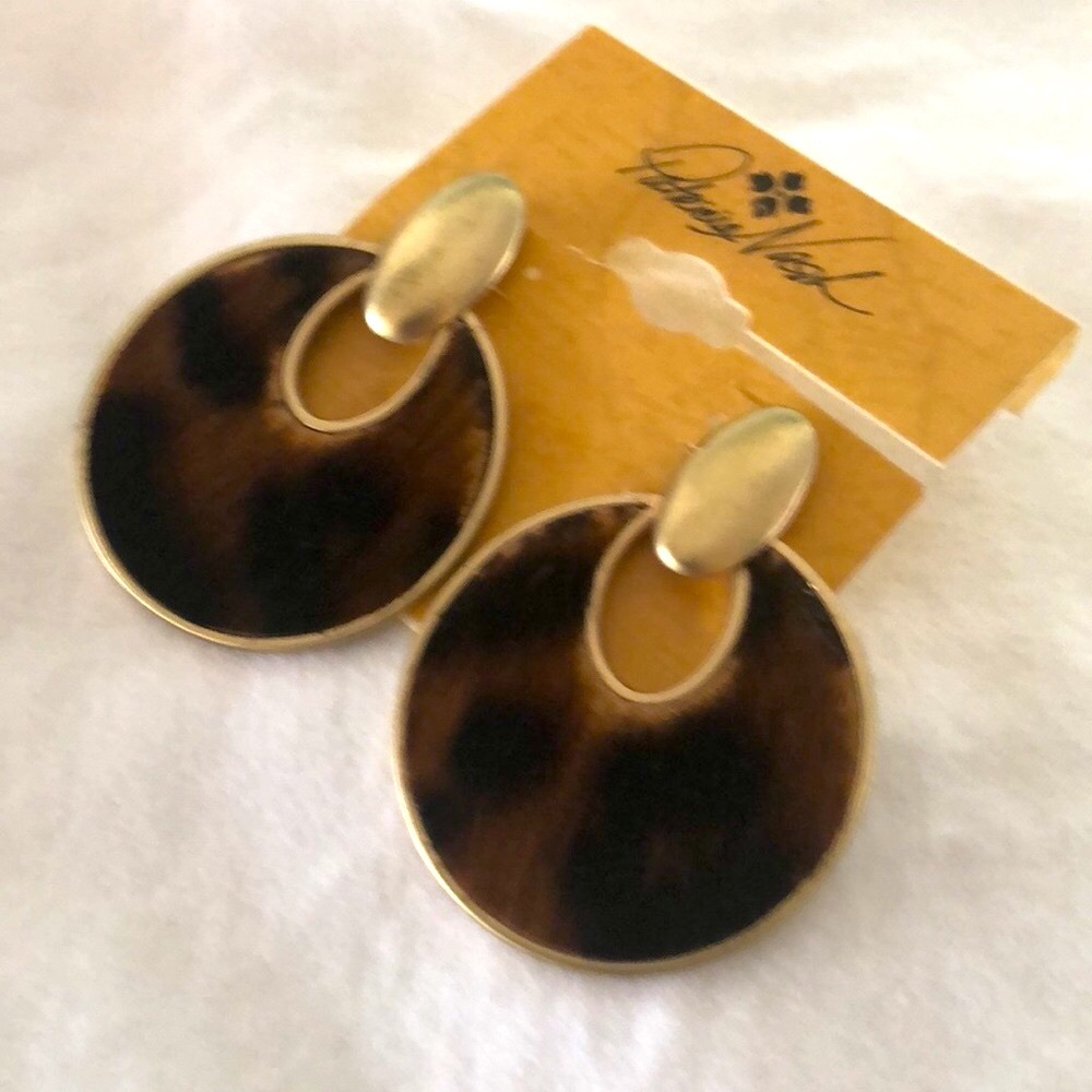 PATRICIA NASH ANTIQUED GOLD PLATED METAL “SIMONE” DOORKNOCKER EARRINGS NWT!